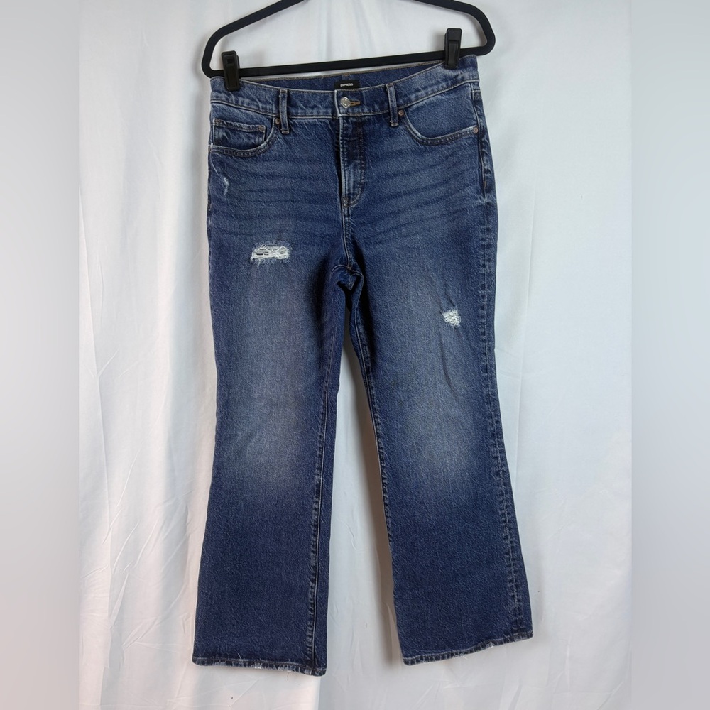 Express Medium Blue Boot Cut Mid‎ Rise Stretch Jeans 10S